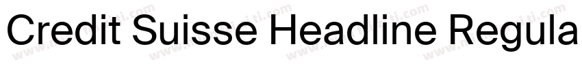 Credit Suisse Headline Regular字体转换